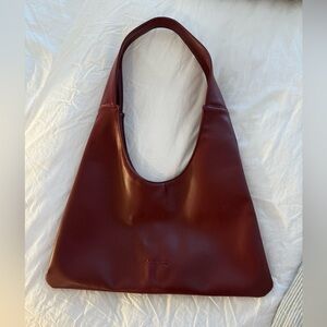 Stylish Red Leather Shoulder Bag from Santos
